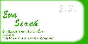 eva sirch business card